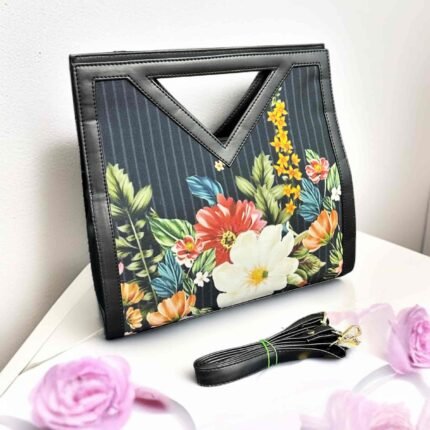 Printed V Cut Satchel