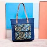 Denim Jacquard Tote
