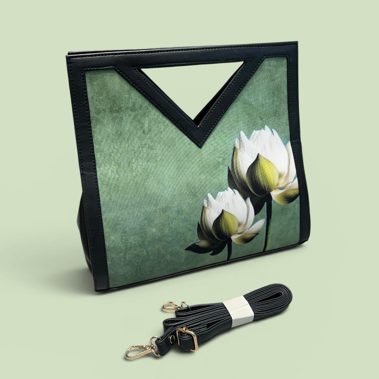 IMG_2410 Printed V Cut Satchel - Image 1
