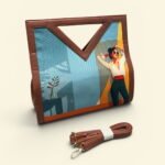 Printed V Cut Satchel