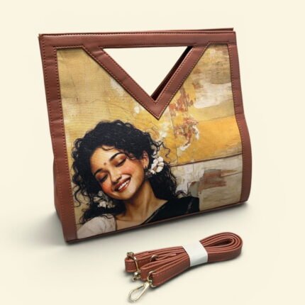 Printed V Cut Satchel