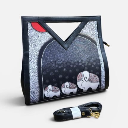 Printed V Cut Satchel