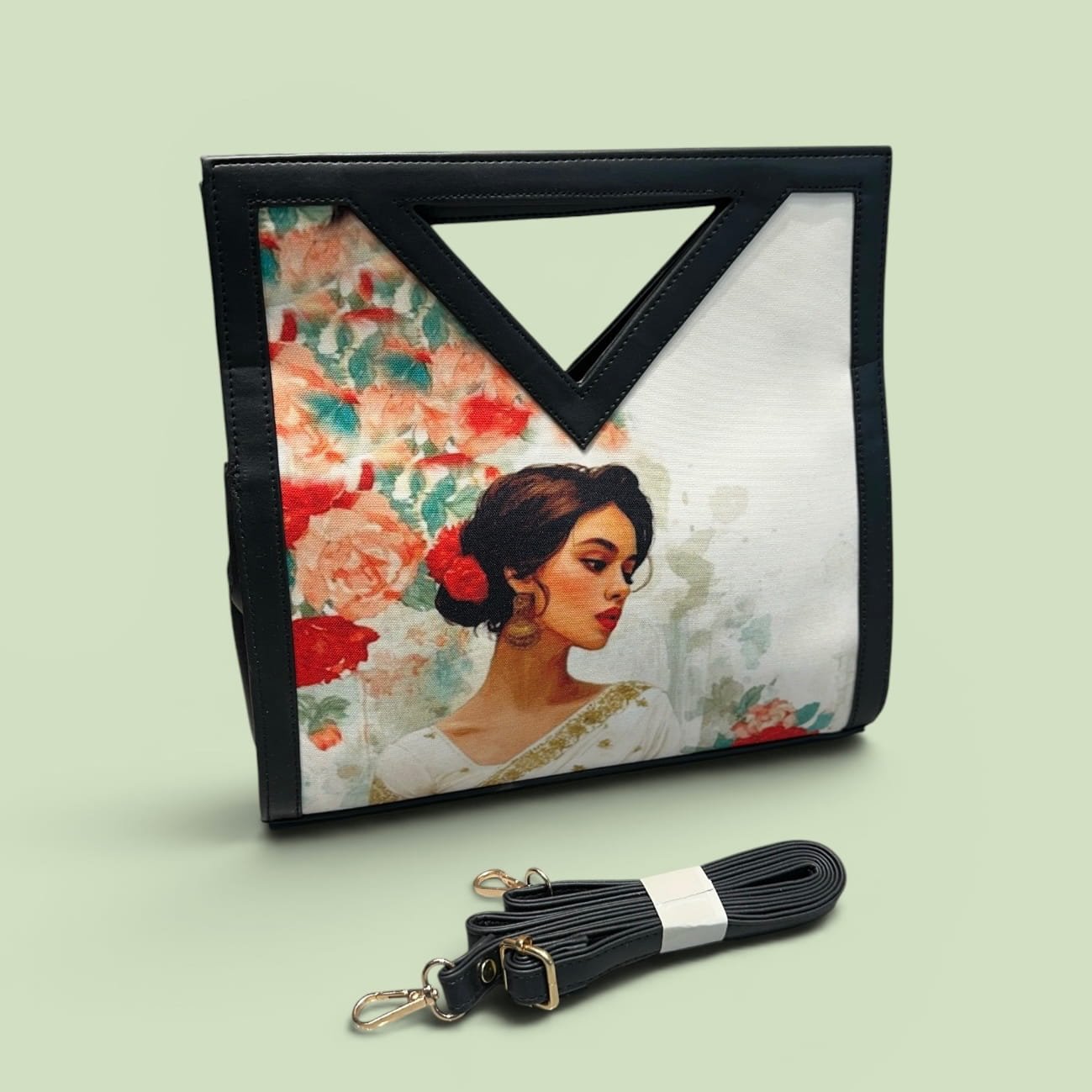 IMG_2417 Printed V Cut Satchel - Image 1