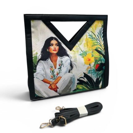 Printed V Cut Satchel