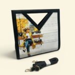 Printed V Cut Satchel