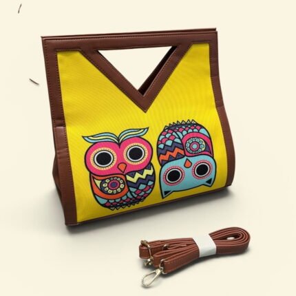 Printed V Cut Satchel