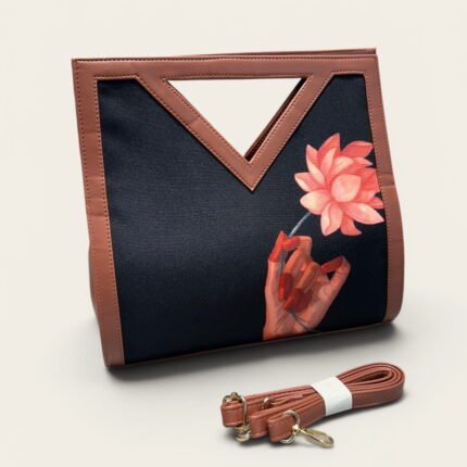 Printed V Cut Satchel